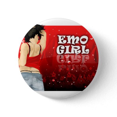 Emo Girl Buttons by shamrazi