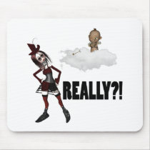 EMO GIRL CUPID REALLY DISS ANTI LOVE MOUSE PAD