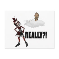 EMO GIRL CUPID REALLY DISS ANTI LOVE POST CARDS