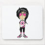 Emo Girl in Sunglasses Mousepad