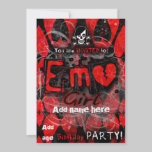 Emo Girl Party Invite invitations