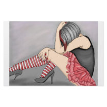 Emo Girl stationery by VixemberDesigns Emo Girl stationery