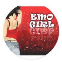 Emo Girl stickers by shamrazi Emo Girl stickers