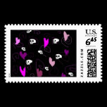 EMO Goth Skull Hearts Stamps