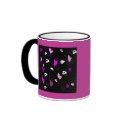 EMo & Goth Skulls and Hearts mug