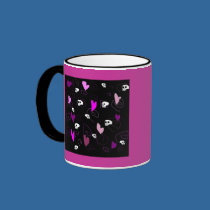 EMo & Goth Skulls and Hearts mugs