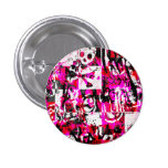 Emo Graffiti Pink Checkers buttons