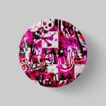 Emo Graffiti Pink Checkers buttons