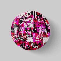 Emo Graffiti Pink Checkers buttons