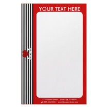 emo heart and crossbones stationery