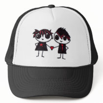 Emo in love hats by miserablemisty Emo in love hats