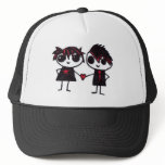 Emo in love hats