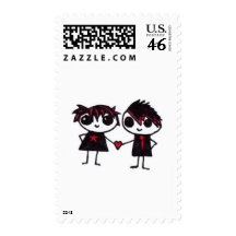Emo in love stamps