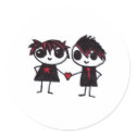 Emo in love stickers