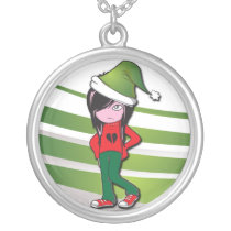 Emo Kid Christmas Pendant necklaces