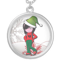 Emo Kid Christmas Pendant necklaces