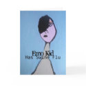 Emo Kid  Has Swine Flu -Get Well Soon Card