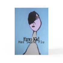 Emo Kid Has Swine Flu -Get Well Soon Card by NCDbyChelsea Emo Kid Has Swine Flu -Get Well Soon Card