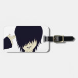 Emo kid with finger gun luggage tag