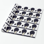 Emo kid with finger gun wrapping paper
