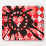 Emo Love Heart Paint Splatter mousepads