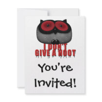 emo owl dont give a hoot personalized invite