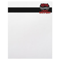 emo owl dont give a hoot letterhead template