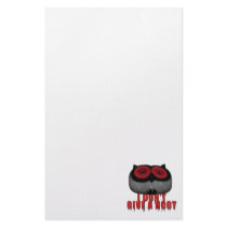 emo owl dont give a hoot stationery