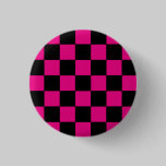 Emo Pink & Black Checkerboard buttons