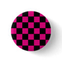 Emo Pink & Black Checkerboard buttons