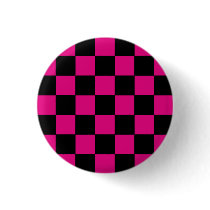Emo Pink & Black Checkerboard buttons