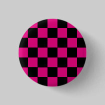 Emo Pink & Black Checkerboard buttons