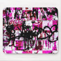 Emo Pink Graffiti Checkers mousepads by Artamatik Emo Pink Graffiti Checkers mousepads