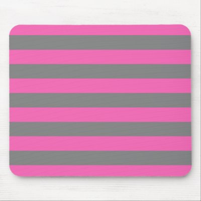 Emo Pink & Grey Stripes Mouse Pads by Artamatik
