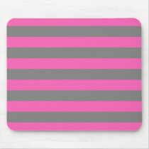 Emo Pink & Grey Stripes mousepads