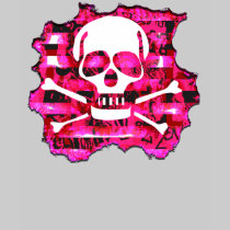 Emo Pink Skull & Bones t-shirts