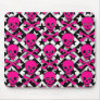 Emo Pink Skulls & Stars Mouse Mat