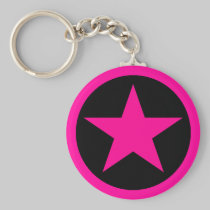 Emo Pink Star keychains