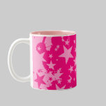 Emo Pink Star Paint mugs