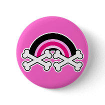 Emo Rainbow and Crossbones buttons by doonidesigns Emo Rainbow and Crossbones buttons