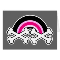Emo Rainbow and Crossbones cards