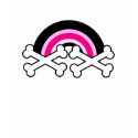 Emo Rainbow and Crossbones t-shirts