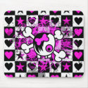 Emo Scene Cartoon Girl Skull mousepads by Artamatik Emo Scene Cartoon Girl Skull mousepads