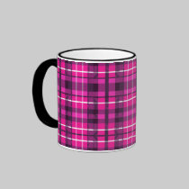 Emo Scene Punk Pink Plaid Mug