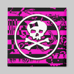 Emo Scene Skull & Bones Magnet magnets