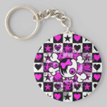 Emo Scene Skull Girl keychains