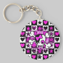 Emo Scene Skull Girl keychains