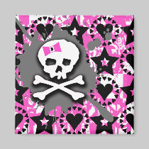 Emo Skull & Bones magnets