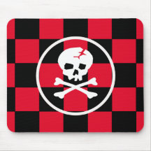 Emo Skull Checkers Mouse Mat