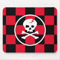 Emo Skull Checkers mousepads